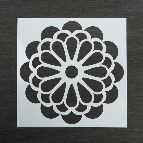 Festősablon (stencil) - Gréta, virág mandala minta