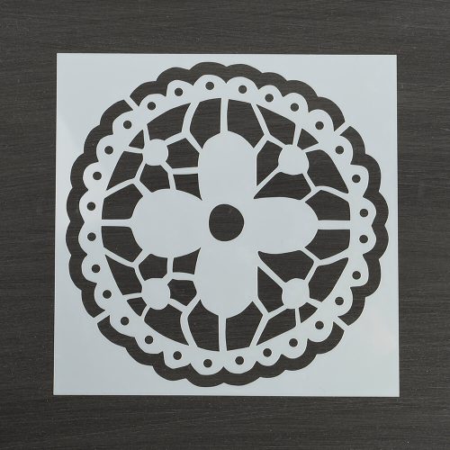 Festősablon (stencil) - Emma, virág mandala minta