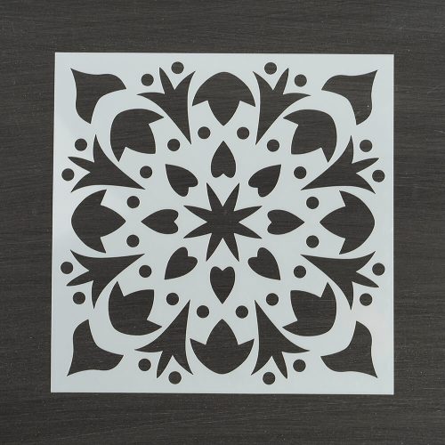 Festősablon (stencil) - Amira, virág mandala minta