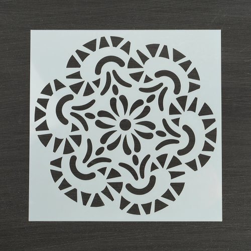 Festősablon (stencil) - Bianka, virág mandala minta