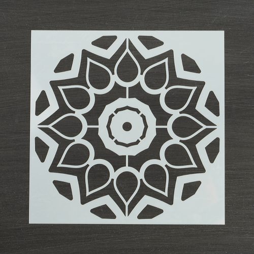 Festősablon (stencil) - Adél, virág mandala minta