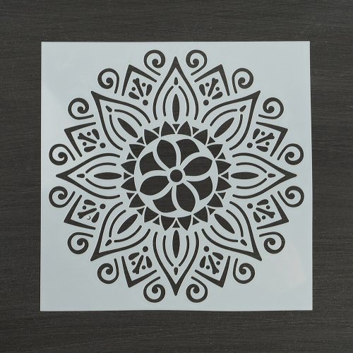 Festősablon (stencil) - Rebeka, virág mandala minta