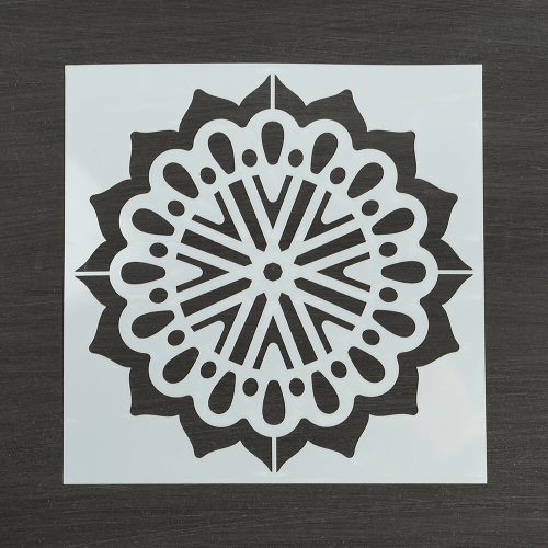 Festősablon (stencil) - Regina, virág mandala minta