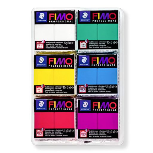FIMO Professional süthető gyurmakészlet - 6 x 85 g, Valódi Színek