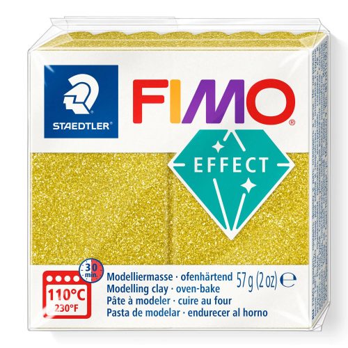 FIMO Effect süthető gyurma - csillámos arany, 57 g