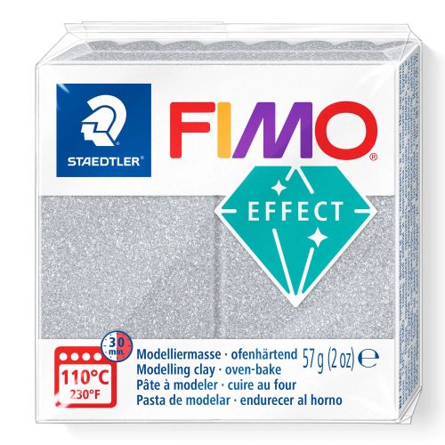 FIMO Effect süthető gyurma - metál ezüst, 57 g