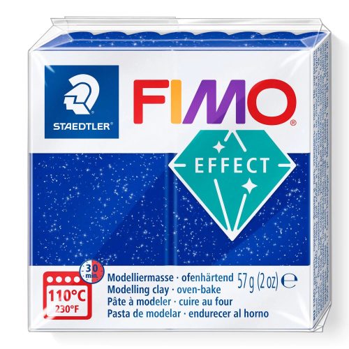 FIMO Effect süthető gyurma - csillámos kék, 57 g