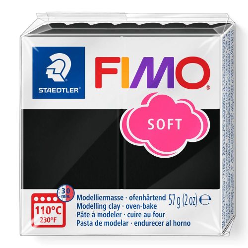 FIMO Soft süthető gyurma - fekete, 57 g