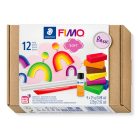 FIMO Soft süthető gyurma készlet - 9 x 25 g, válogatott színek + kiegészítők!