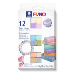   FIMO Soft süthető gyurma készlet - 12 x 25 g, Pasztell színek