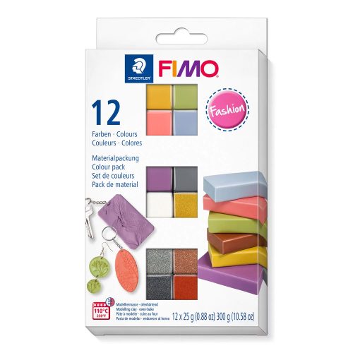 FIMO Soft süthető gyurma készlet - 12 x 25 g, Divatos színek