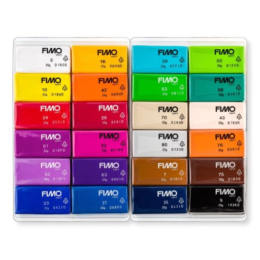 FIMO Soft süthető gyurma készlet - 24 x 25 g, Alapszínek