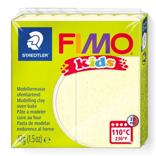 FIMO Kids süthető gyurma - csillámos sárga, 42 g