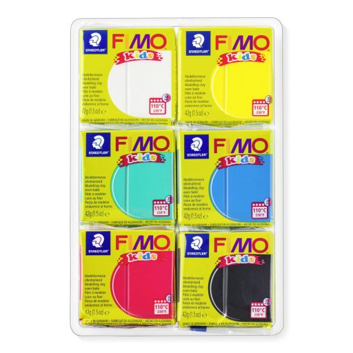 FIMO Kids süthető gyurma készlet - 6 x 42 g, alapszínek