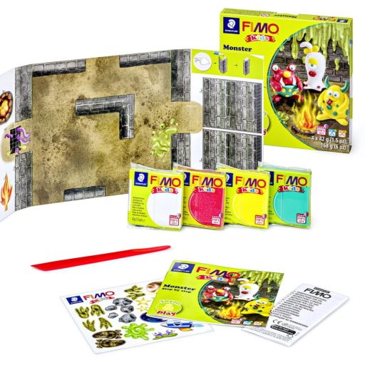 FIMO Kids kreatív süthető gyurma készlet - 4 x 42 g, szörnyecskék
