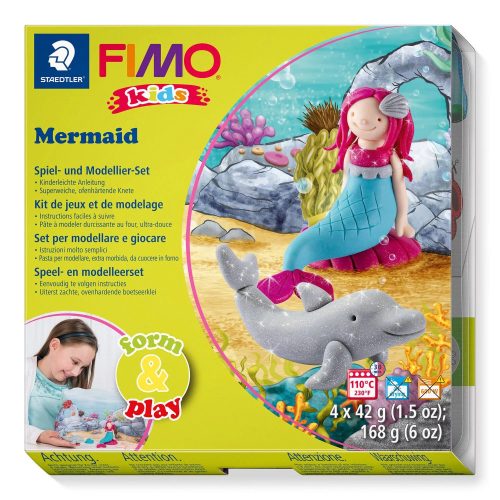 FIMO Kids kreatív süthető gyurma készlet - 4 x 42 g, hableány