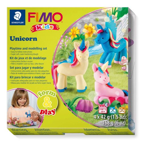 FIMO Kids kreatív süthető gyurma készlet - 4 x 42 g, unikornisok