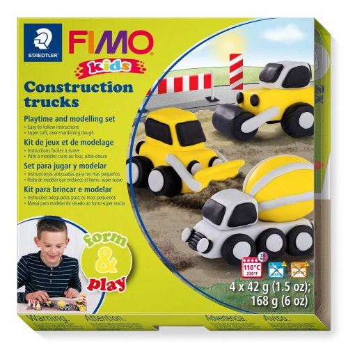 FIMO Kids kreatív süthető gyurma készlet - 4 x 42 g, munkagépek