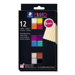   FIMO Professional süthető gyurmakészlet - 12 x 25 g, Alap Színek