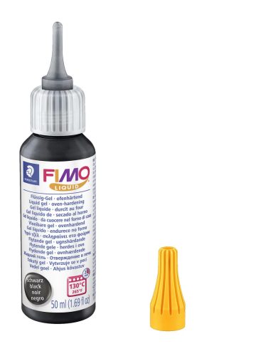 FIMO Liquid Gel - hőre kötő folyékony gél  - 50 ml, fekete