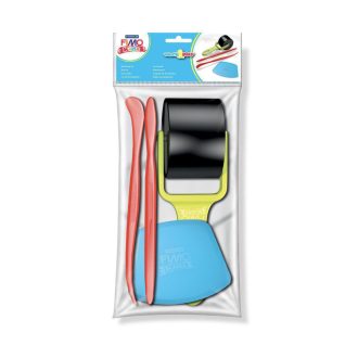  FIMO Kids gyurmavágó, mintázó- és nyújtókészlet gyerekeknek - műanyag, 4 db