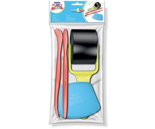 FIMO Kids gyurmavágó, mintázó- és nyújtókészlet gyerekeknek - műanyag, 4 db