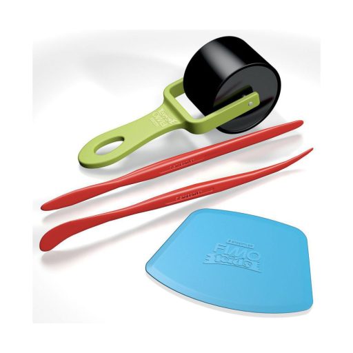 FIMO Kids gyurmavágó, mintázó- és nyújtókészlet gyerekeknek - műanyag, 4 db