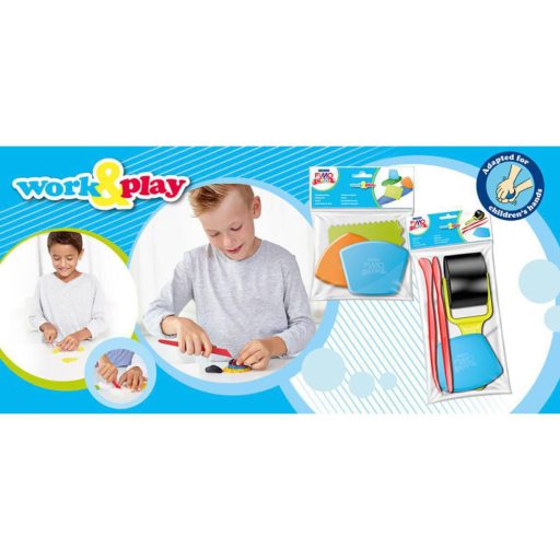 FIMO Kids gyurmavágó, mintázó- és nyújtókészlet gyerekeknek - műanyag, 4 db