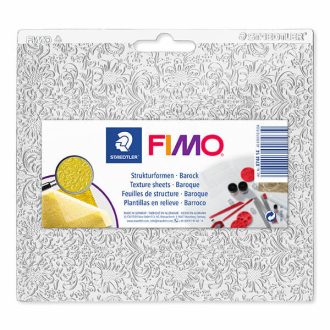   FIMO felületmintázó lap gyurmához - 15,5 cm x 16,5 cm, barokk