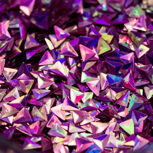 Dipon 3D glitter (csillám) - lila-pink háromszög, 5 g