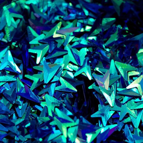 Dipon 3D glitter (csillám) - kék-türkiz nyílhegy, 5 g