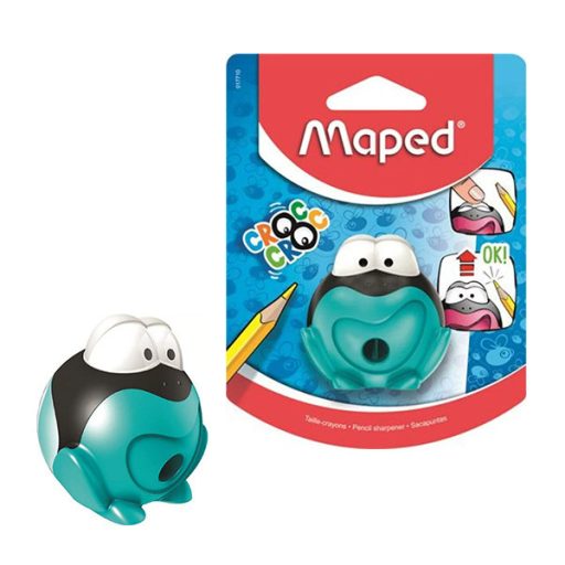 MAPED Croc croc hegyező, egylyukú - béka, több színben