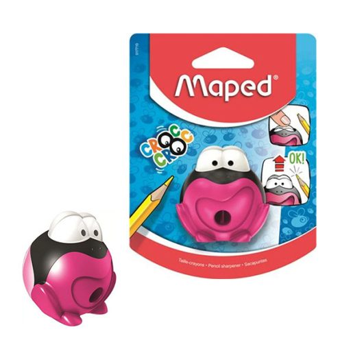 MAPED Croc croc hegyező, egylyukú - béka, több színben