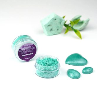 Gyöngyház hatású mica pigment por - mentazöld, 3g