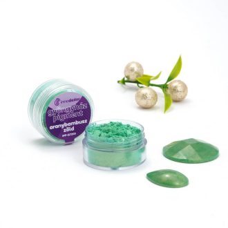   Gyöngyház hatású mica pigment por - aranybambusz zöld, 3g