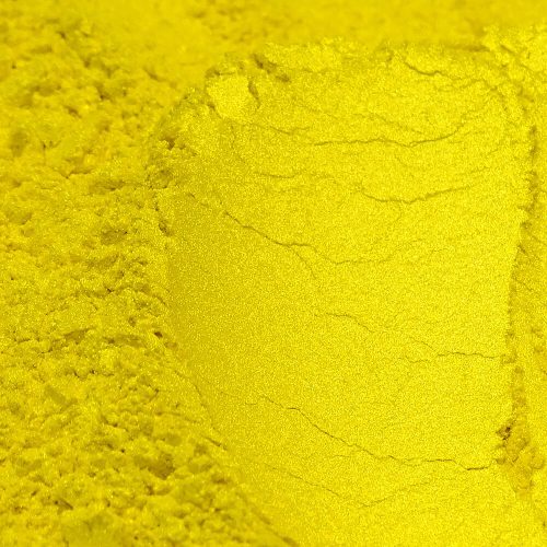 Gyöngyház hatású mica pigment por - citrom, 10g