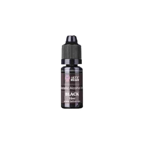 Let's Resin Metallic Alcohol Ink - fekete, 10 ml