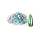 Let's Resin kaméleon effekt pehely - lime-kék, Luxury Edition