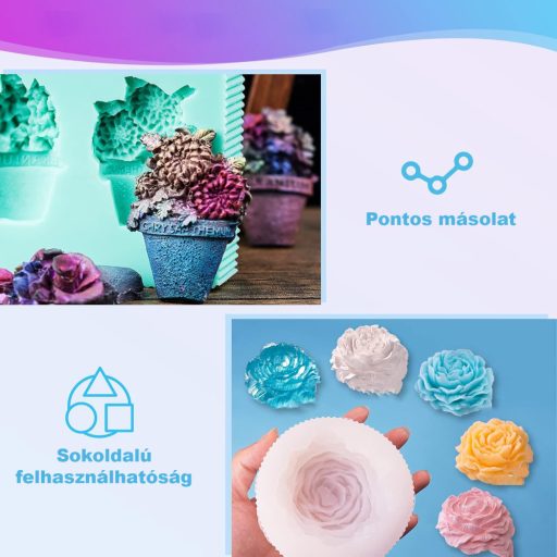 Let's Resin önthető kétkomponensű szilikon - próbakészlet eszközökkel, 230 g