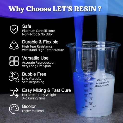 Let's Resin önthető kétkomponensű szilikon - 30A, 600 g