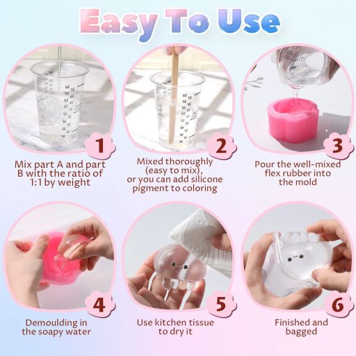 Let's Resin Squishy öntőanyag - víztiszta, 800 g