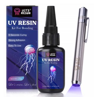   Let's Resin UV-gyanta ragasztó - gyorsan kötő, UV-lámpával, 30 g