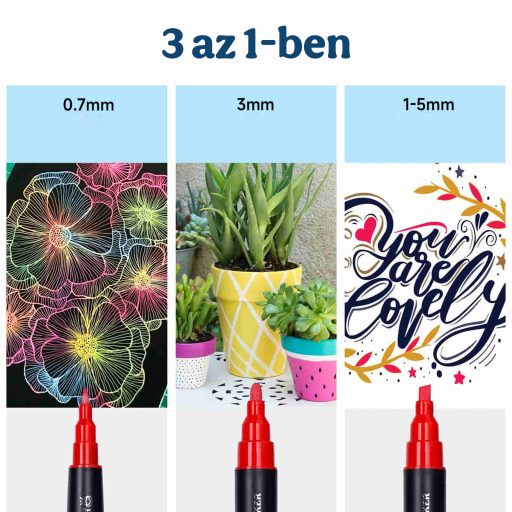Let's Resin akril filctoll készlet - 12 színben
