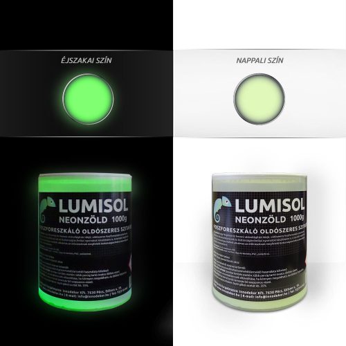 LumiSol NG foszforeszkáló oldószeres szitafesték - neonzöld, 1kg