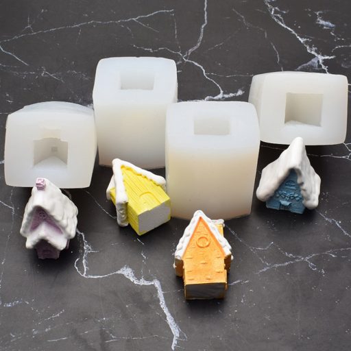 Szilikon öntőforma - 3D havas házikó 2.
