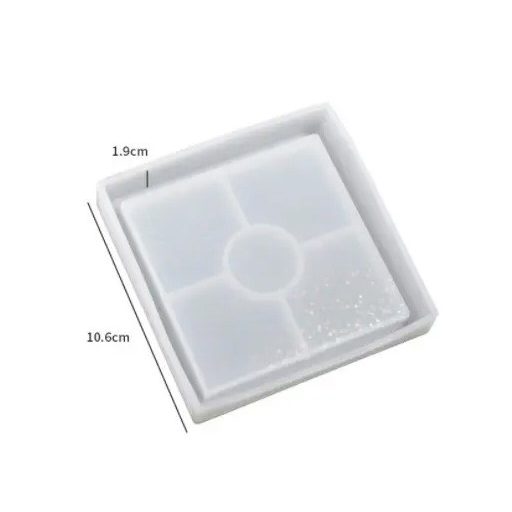 Szilikon öntőforma - hologramos alátét, négyzet 3.