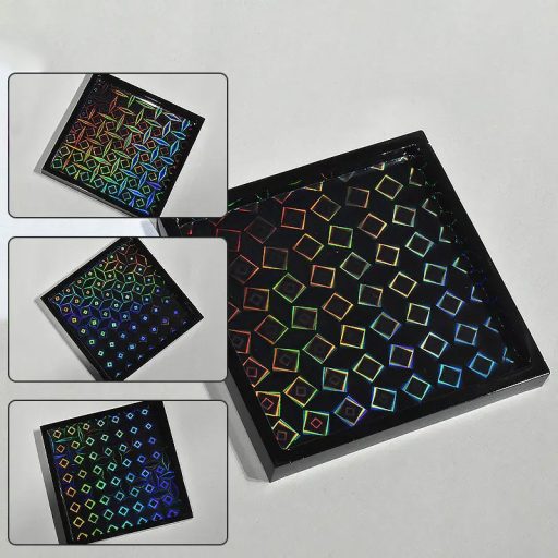 Szilikon öntőforma - hologramos alátét, négyzet 3.