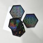 Szilikon öntőforma - hologramos alátét, hatszög 2.