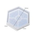 Szilikon öntőforma - hologramos alátét, hatszög 2.