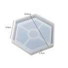 Szilikon öntőforma - hologramos alátét, hatszög 3.